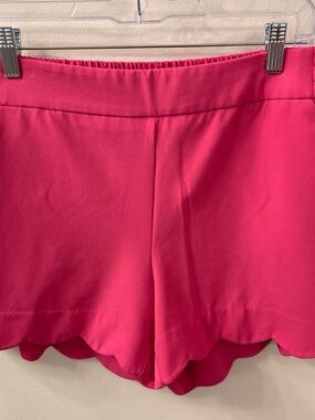 New York & Company Hot Pink Scalloped Hem Skort